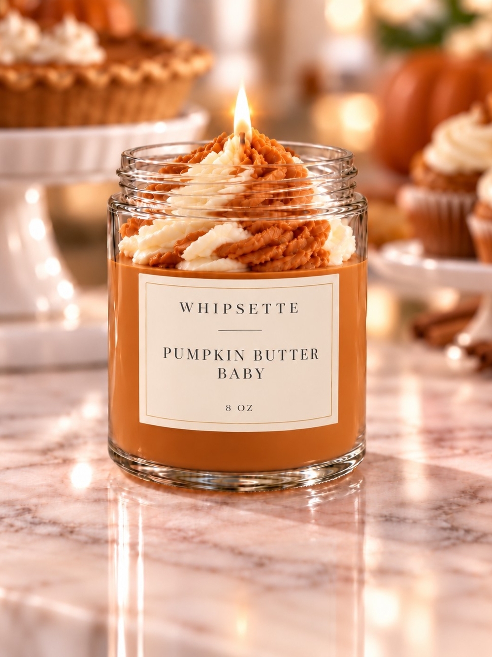 Pumpkin Butter Baby Scented Candle - Orange & Cream